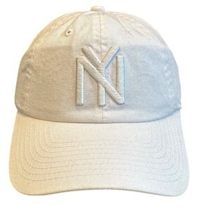NY Logo American Needle Baseball Cap Hat Men's One Size Adjustable White